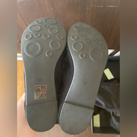 Marc by Marc Jacobs mouse flats black silver suede NWOT size 8 - Picture 2 of 5